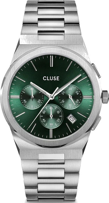 Cluse Vigoureux Chrono Green Silver