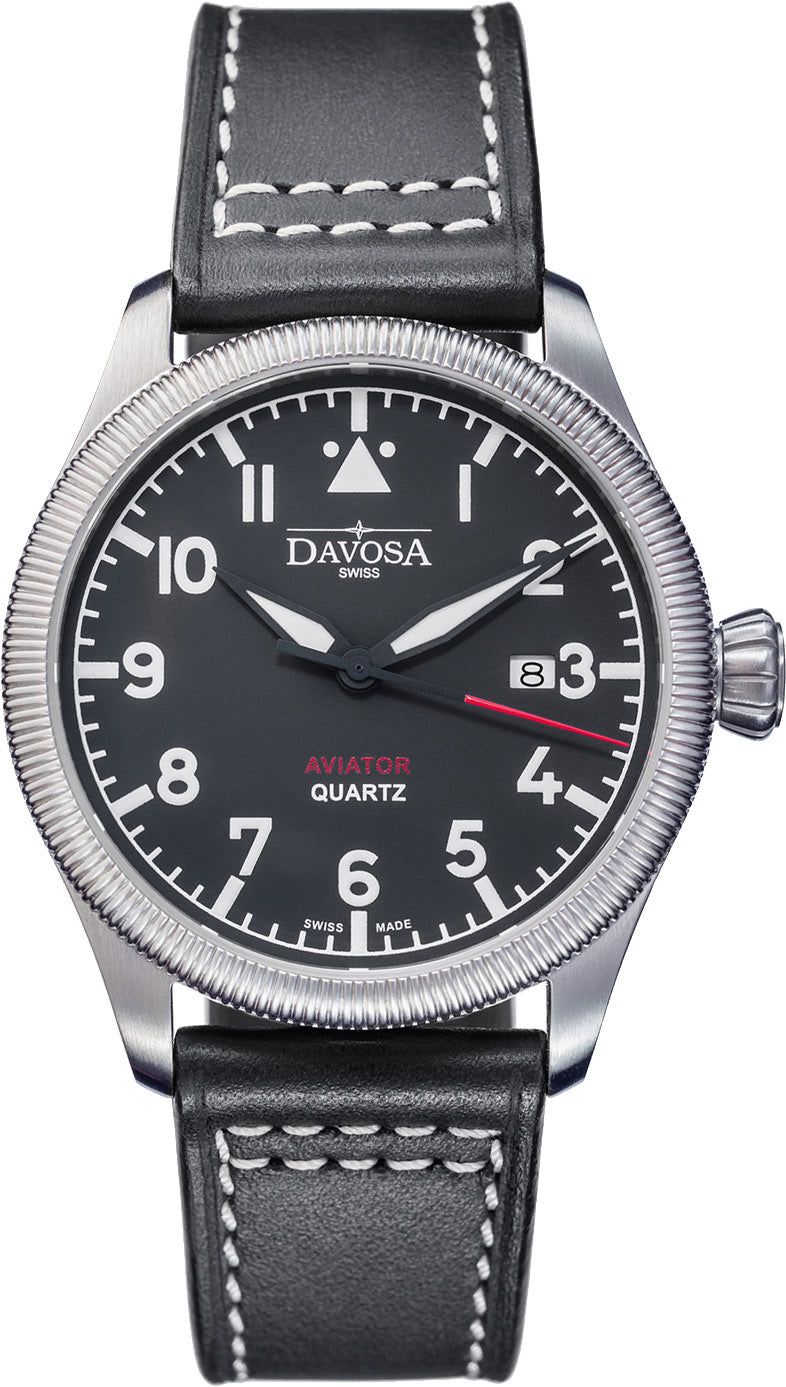 Davosa Aviator Quartz Black