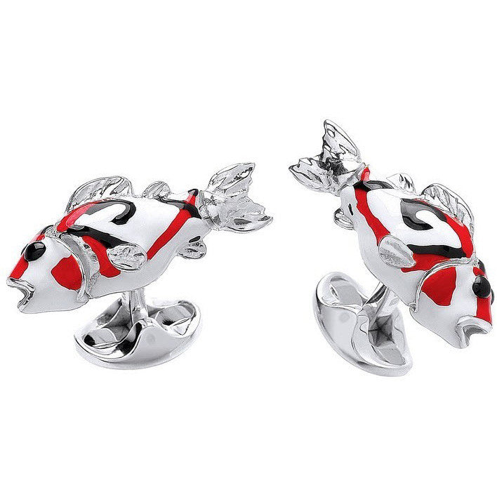 Deakin & Francis Cufflinks Koi Carp - Silver
