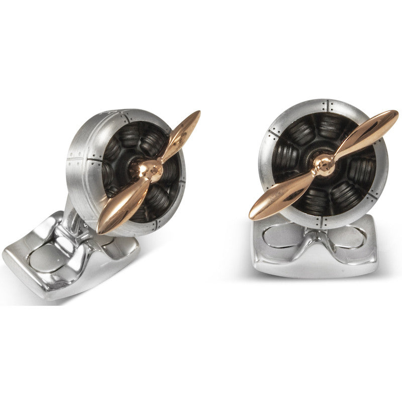 Deakin & Francis Cufflinks Sopwith Propeller - Silver