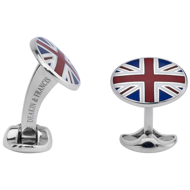 Deakin & Francis Cufflinks Sterling Silver Union Jack Cufflinks - Silver