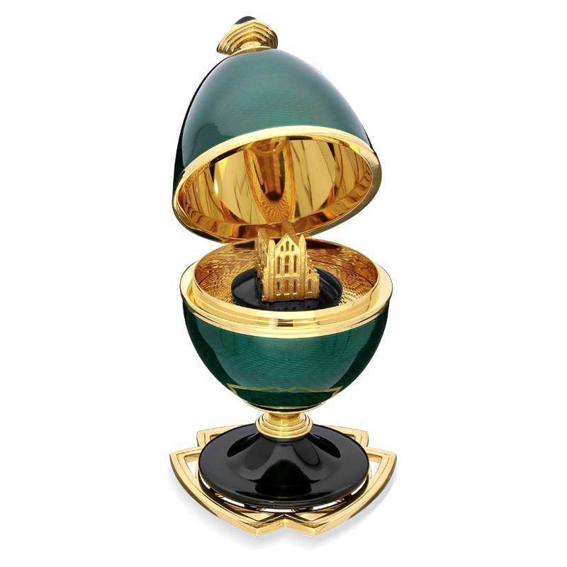 Faberge 18ct Yellow Gold Vermeil Whitby Jet Diamond Objet Limited Edition