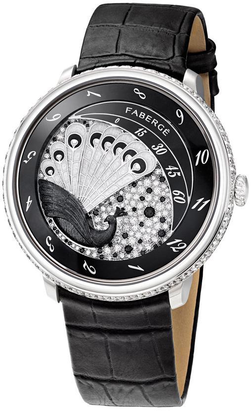 Faberge Watch Lady Compliquee Peacock Black Sapphire