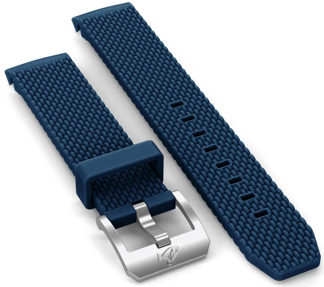 Doxa Strap Sub 200 C-graph Rubber Navy Blue With Buckle