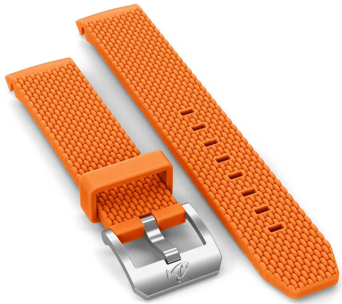Doxa Strap Sub 200 Rubber Orange With Buckle