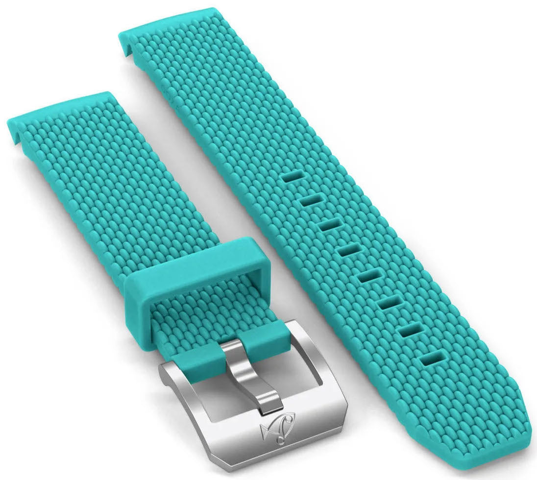 Doxa Strap Sub 200 Rubber Turquoise With Buckle