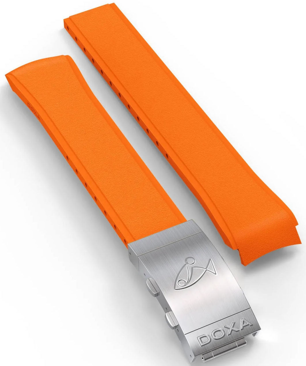Doxa Strap Sub 200 T.graph Rubber Orange With Folding Clasp