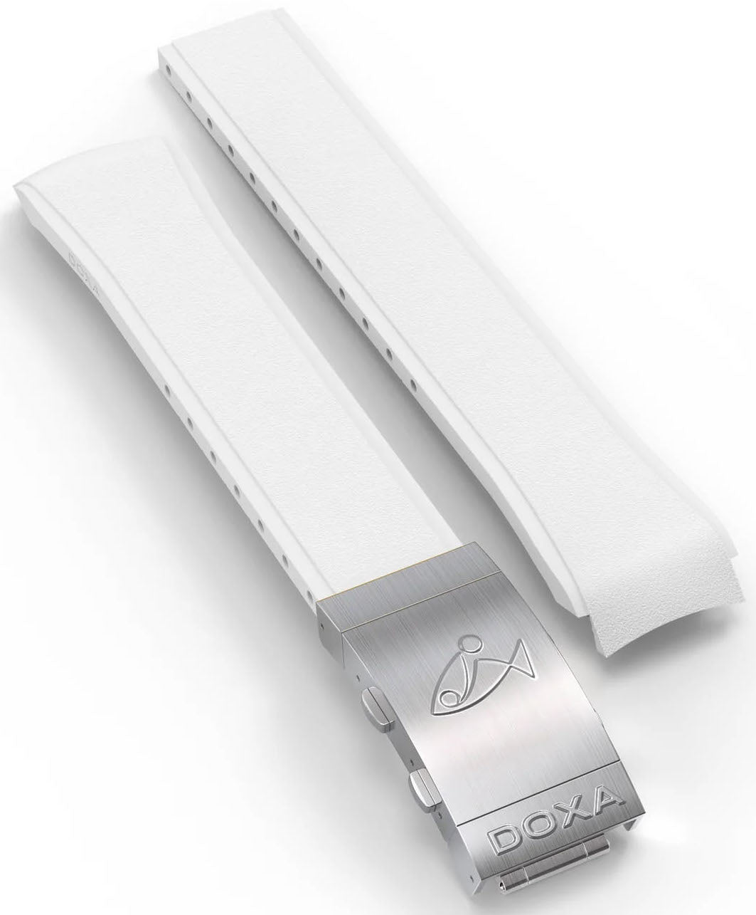 Doxa Strap Sub 300t Rubber White With Folding Clasp