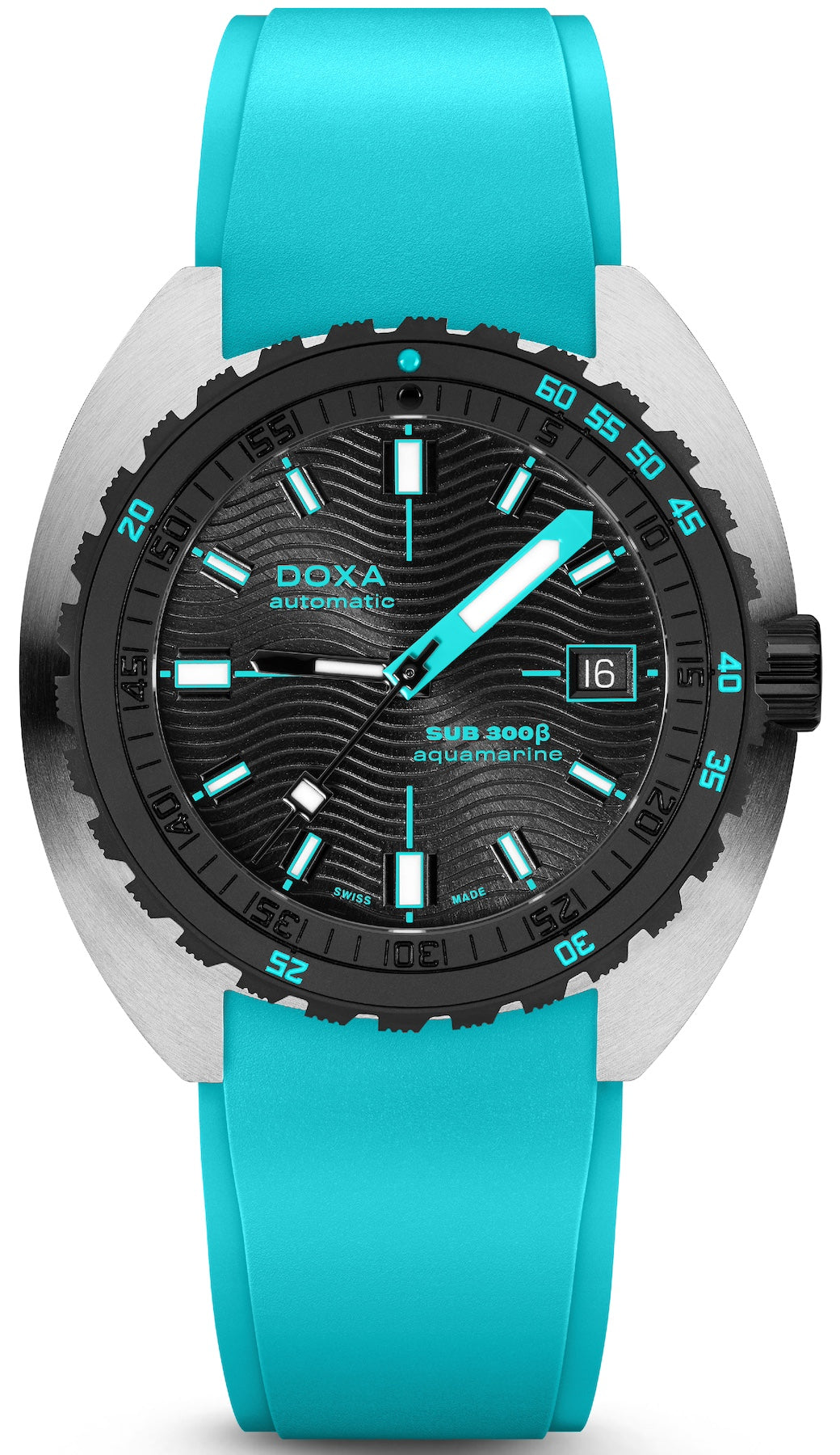 Doxa Sub 300 Beta Ceramic Steel Aquamarine Rubber Turquoise