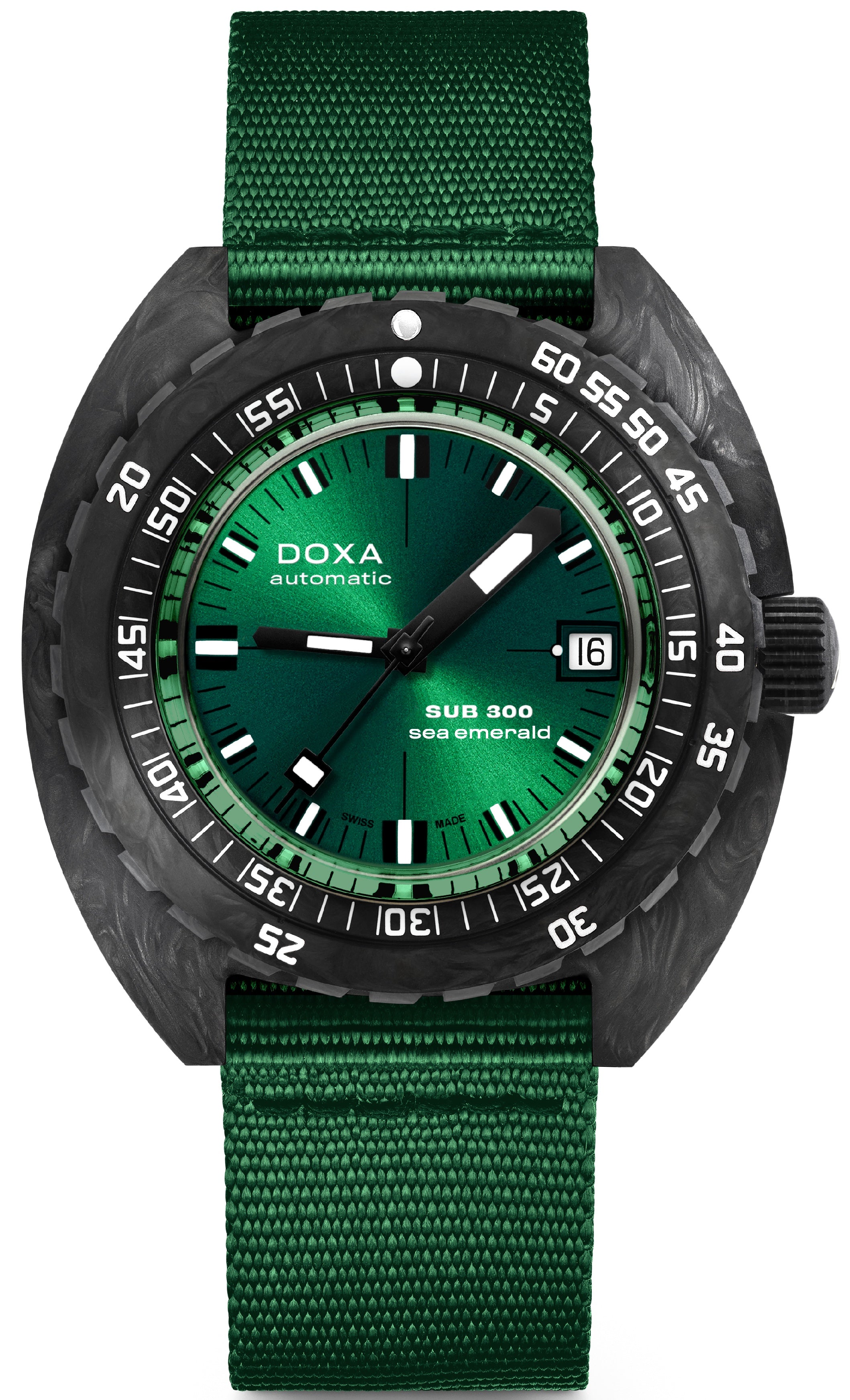 Doxa Sub 300 Carbon Sea Emerald Nato