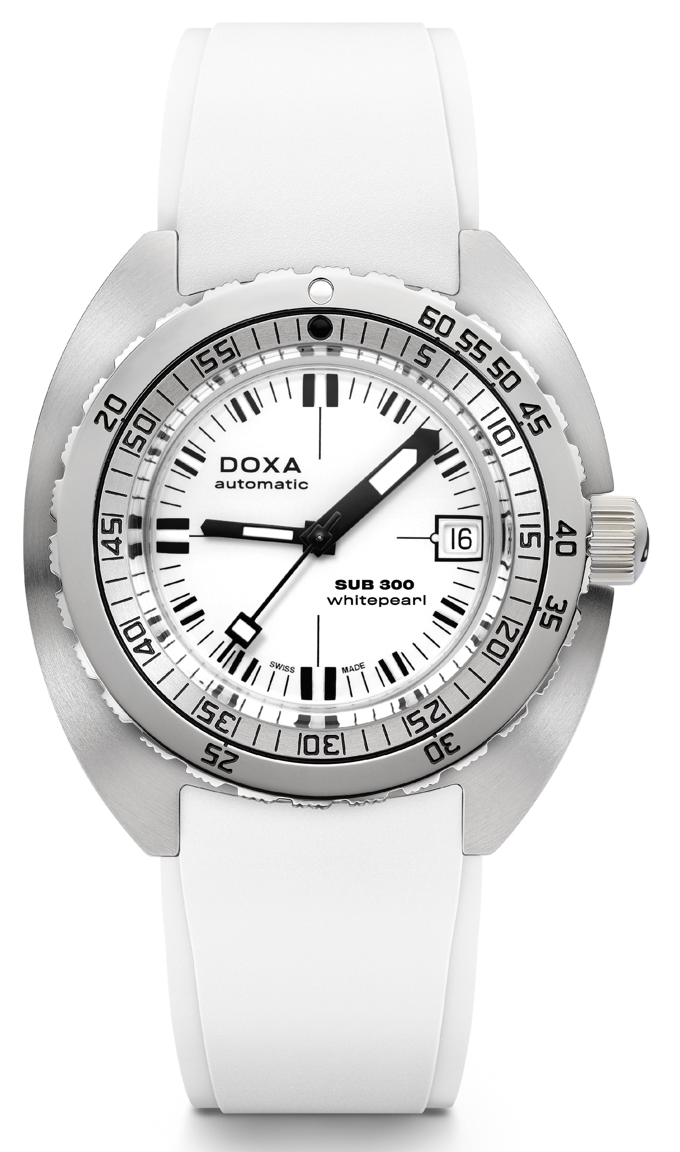 Doxa Sub 300 Whitepearl Rubber