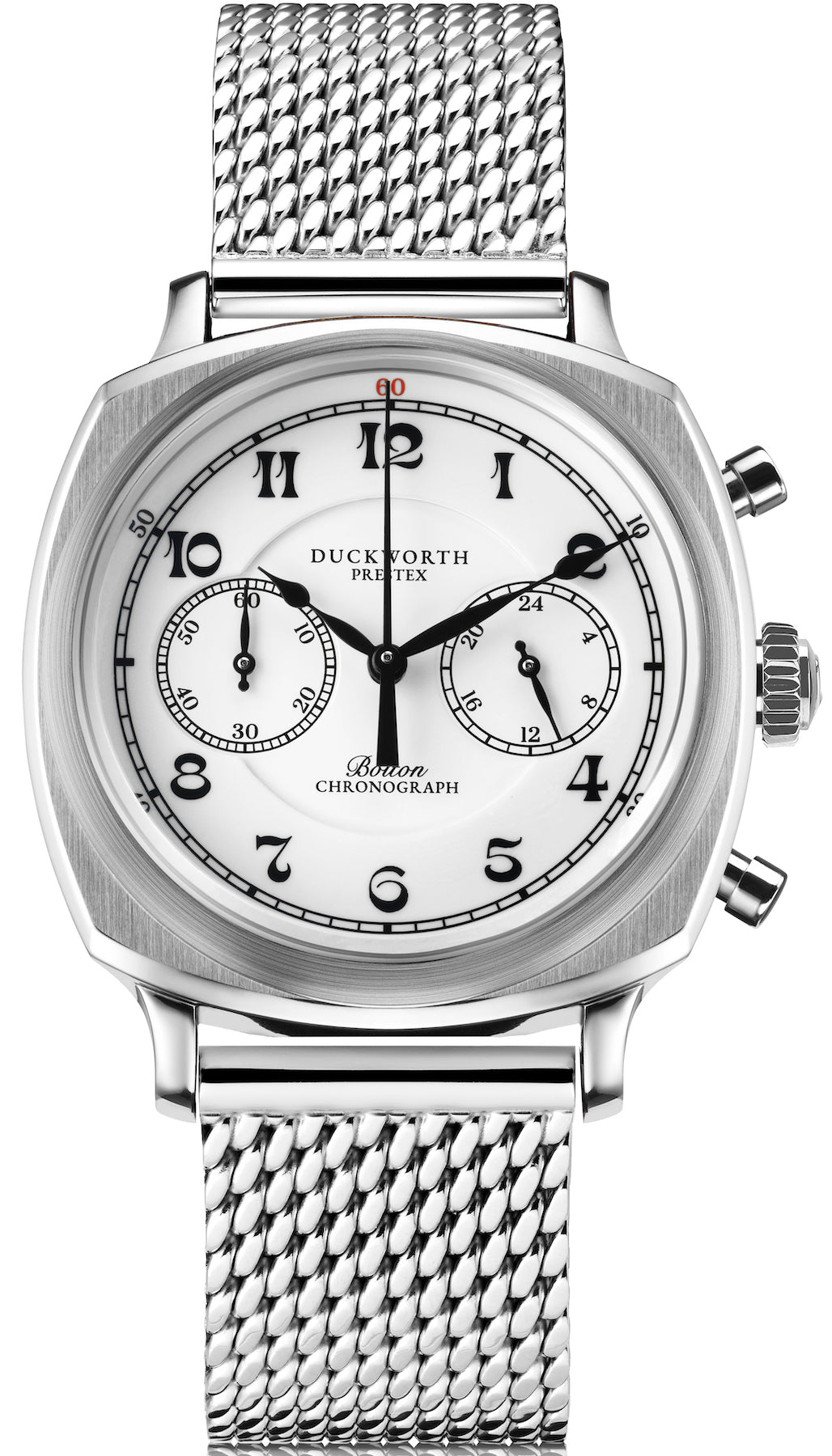 Duckworth Prestex Bolton Chronograph White Mesh Bracelet