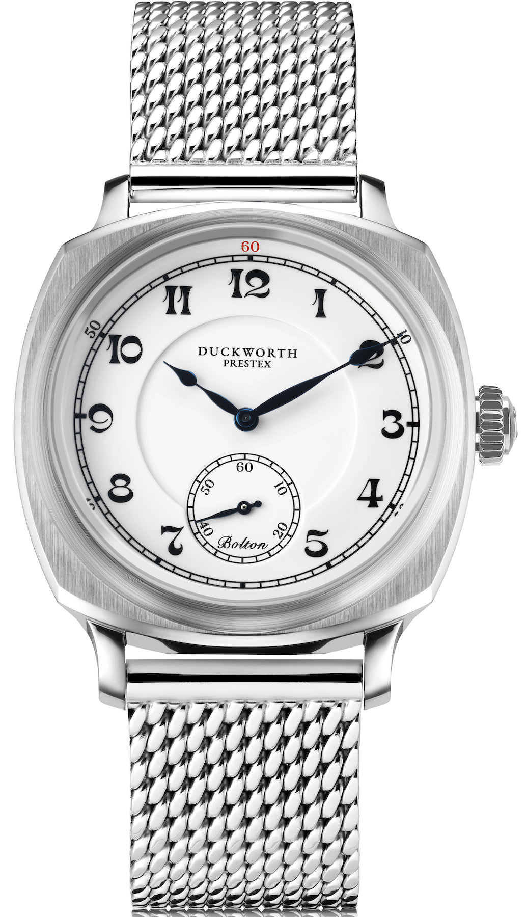 Duckworth Prestex Bolton Small Seconds White Mesh Bracelet