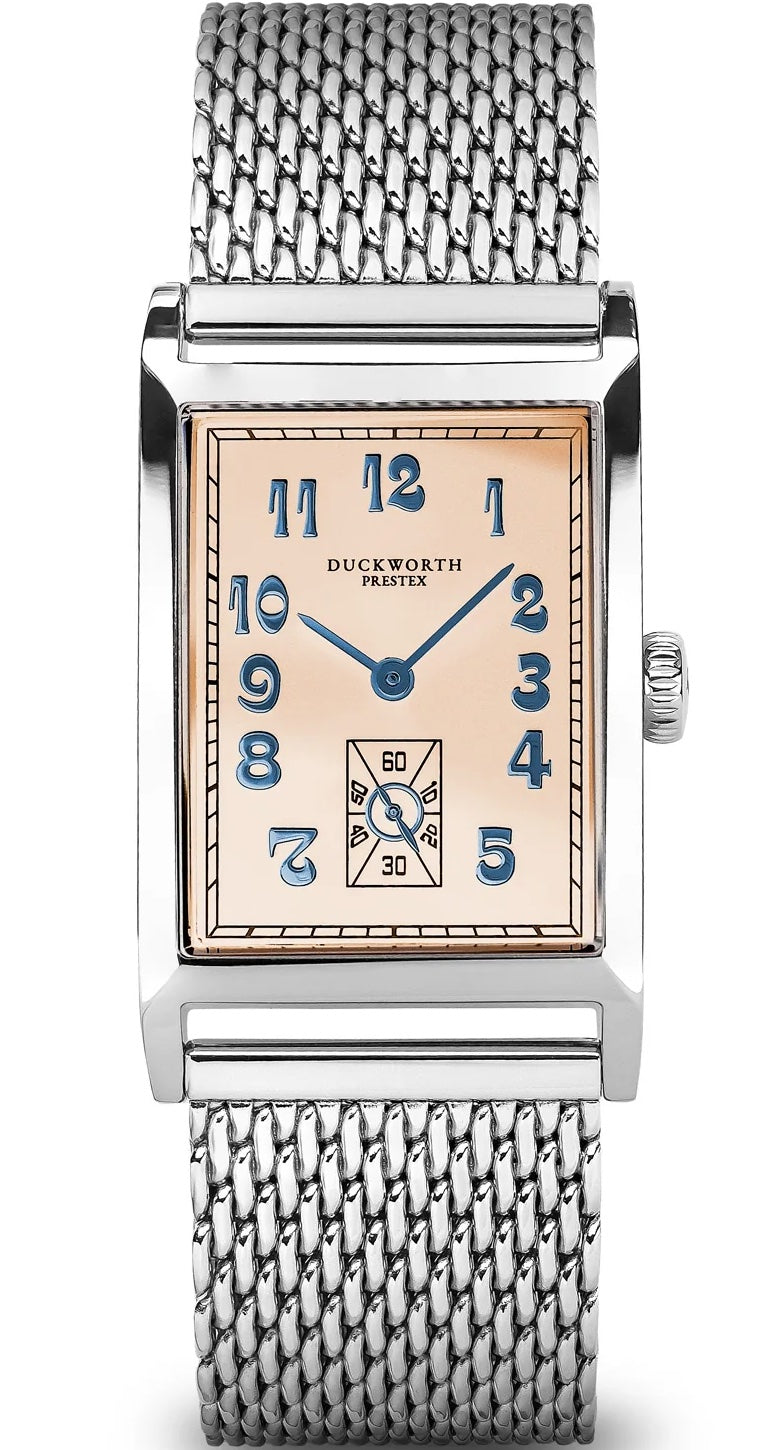 Duckworth Prestex Centenary Salmon Pink Mesh Bracelet