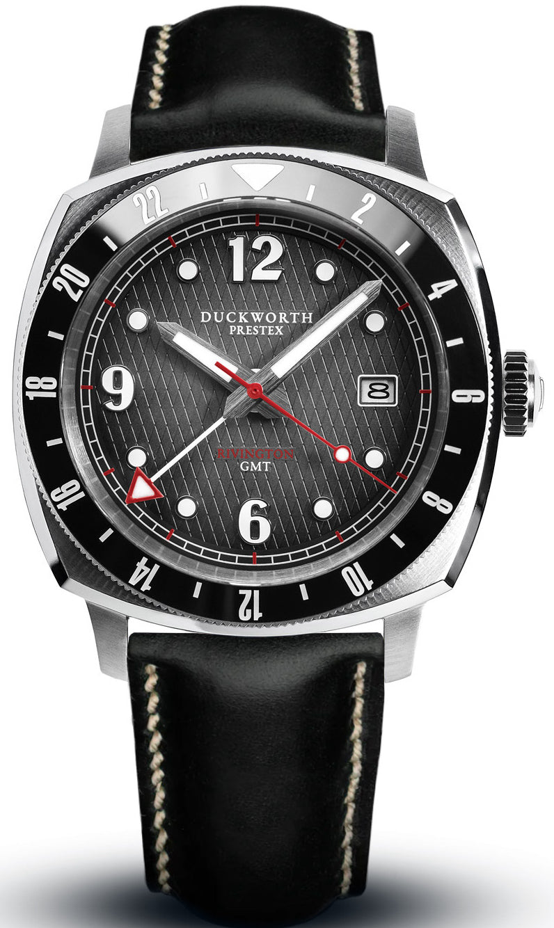 Duckworth Prestex Rivington Gmt Black Grey Fume Black Leather