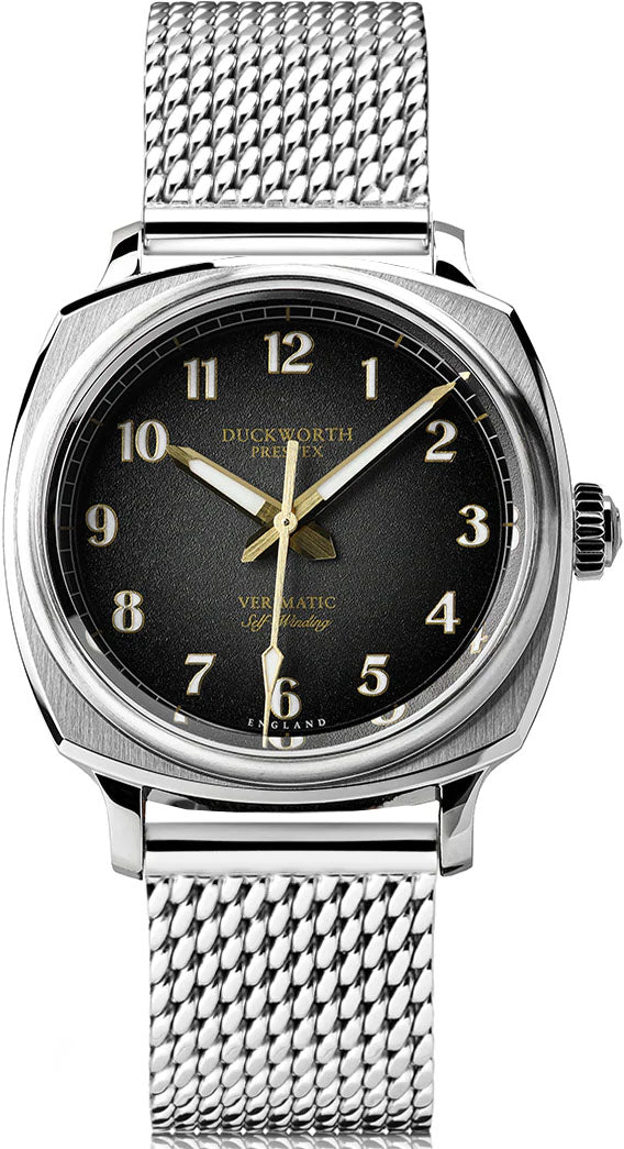 Duckworth Prestex Verimatic Black Fume Mesh Bracelet