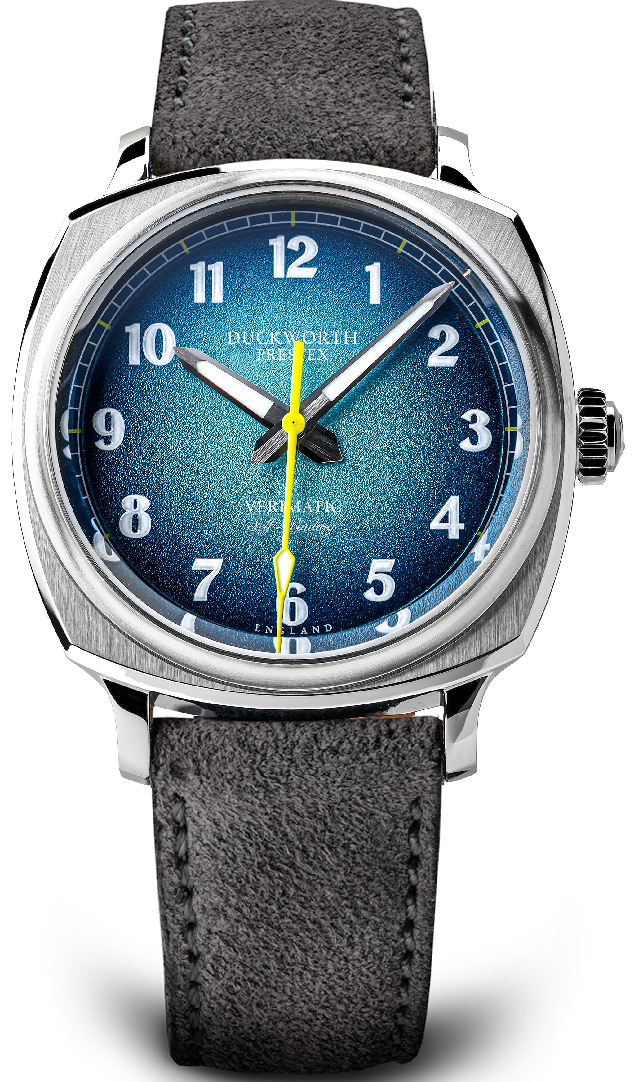 Duckworth Prestex Verimatic Blue Fume Grey Suede