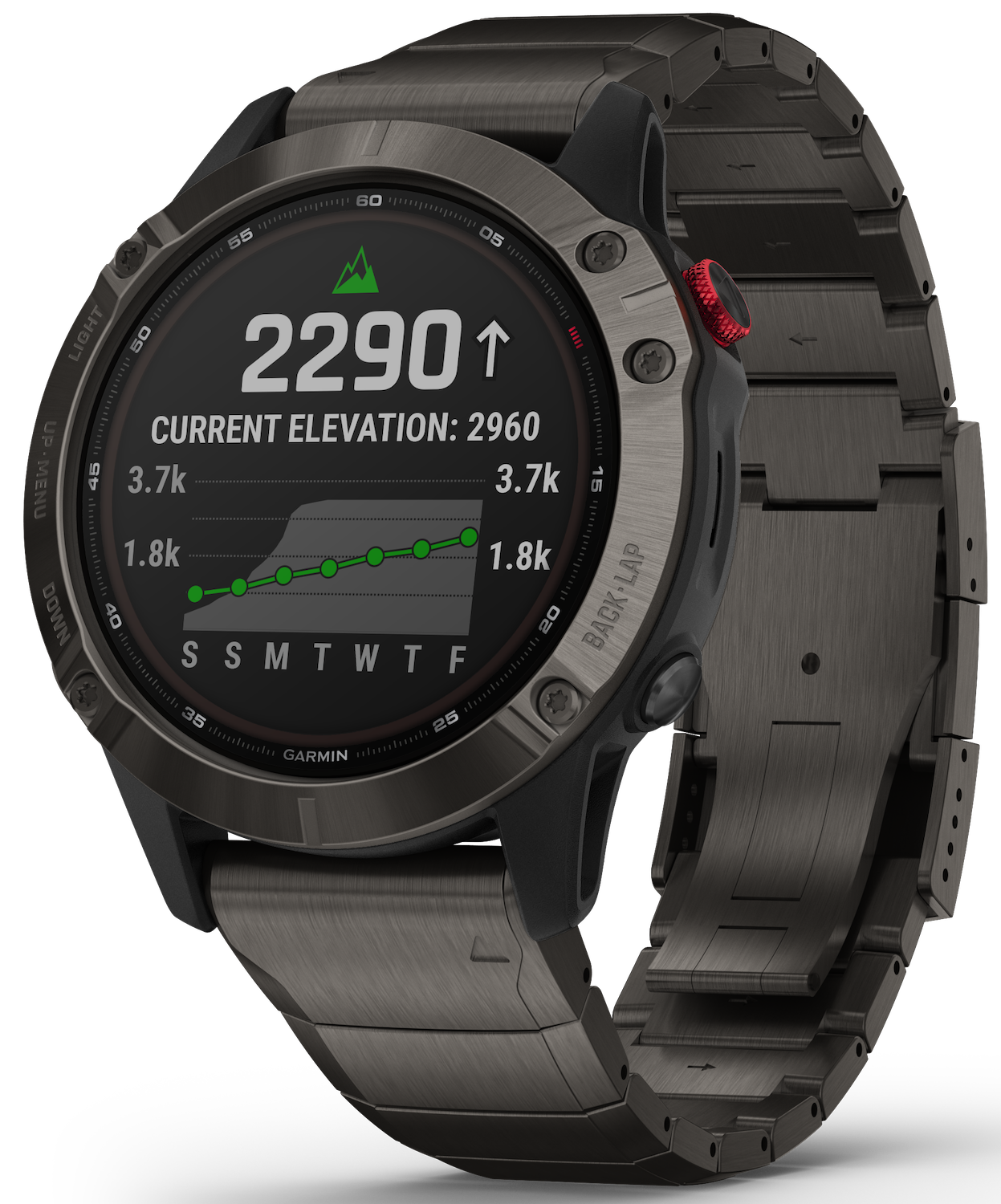 Garmin Watch Fenix 6 Pro Solar Titanium Carbon Grey Dlc With Titanium Dlc Band