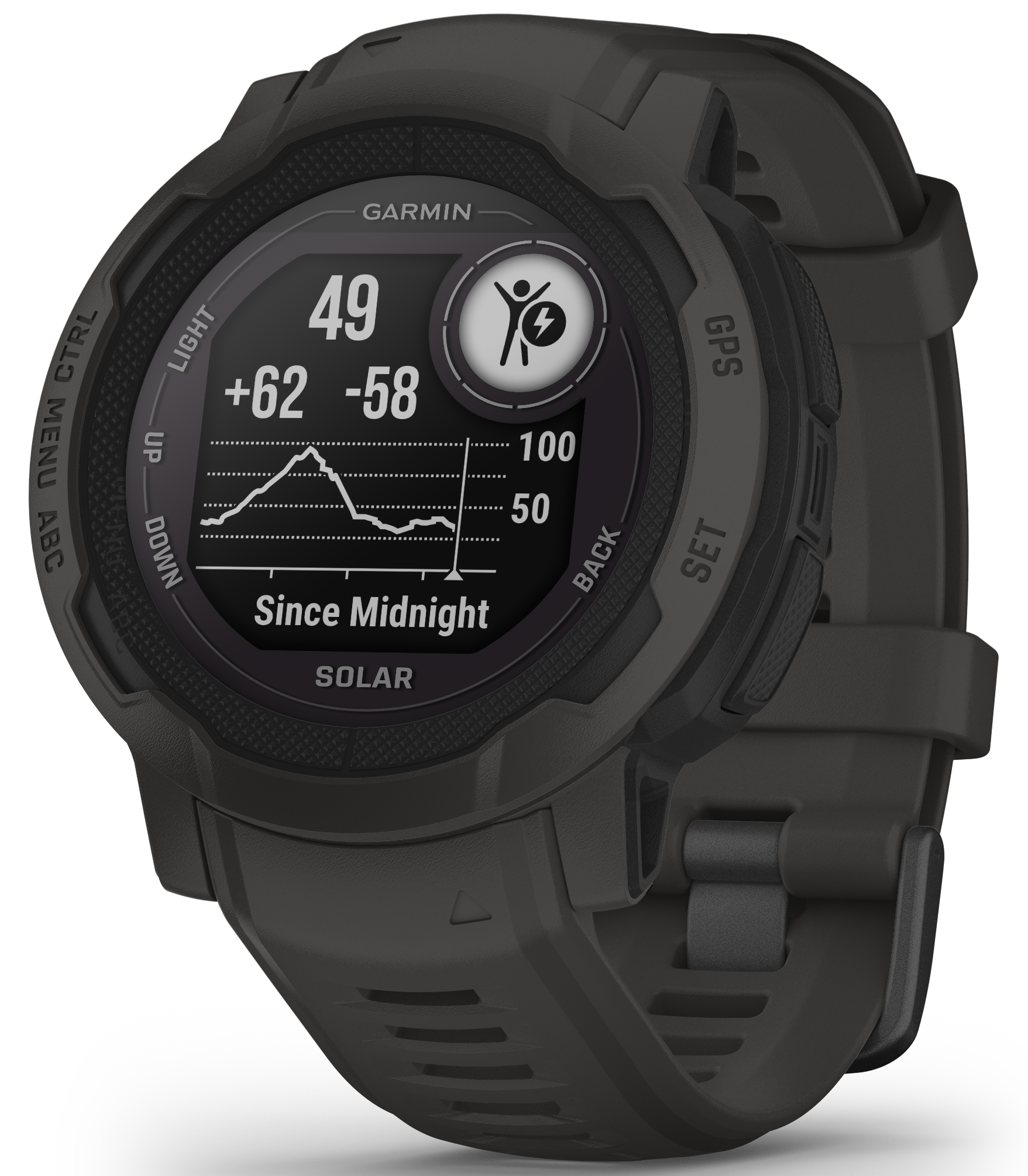 Garmin Watch Instinct 2 Solar Gps Graphite Smartwatch