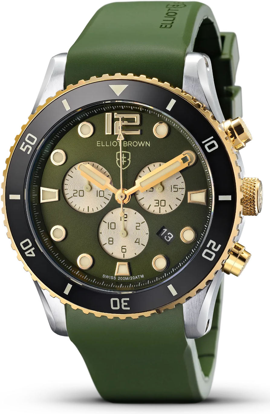 Elliot Brown Bloxworth Chrono Green Rubber