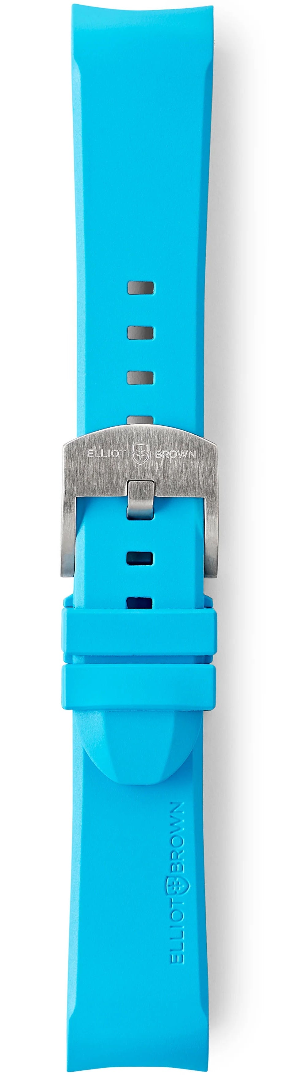 Elliot Brown Strap Leather 22mm Cyan Blue Steel Tongue Buckle