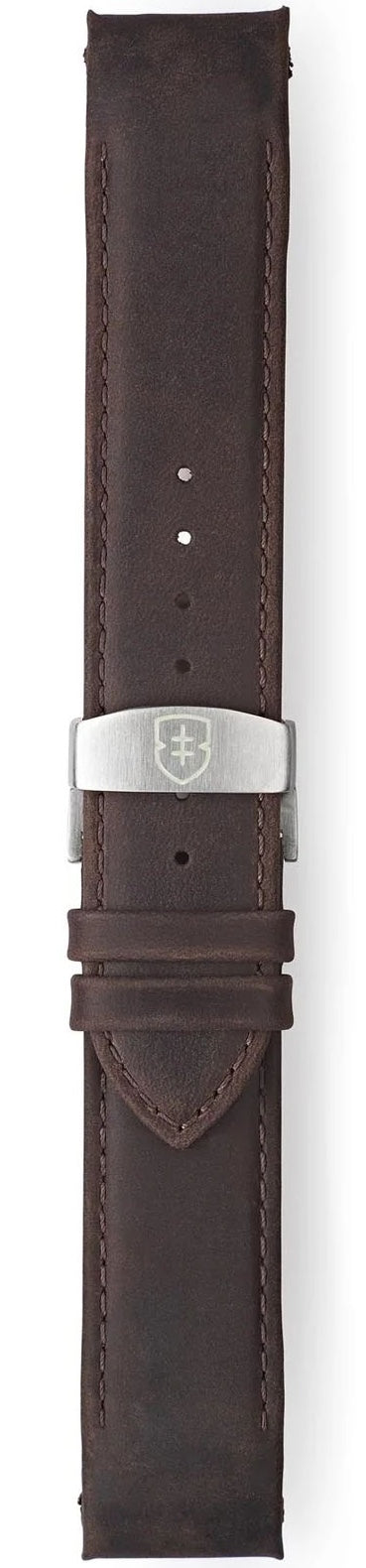 Elliot Brown Strap Leather 22mm Dark Brown Pull Up Deployment