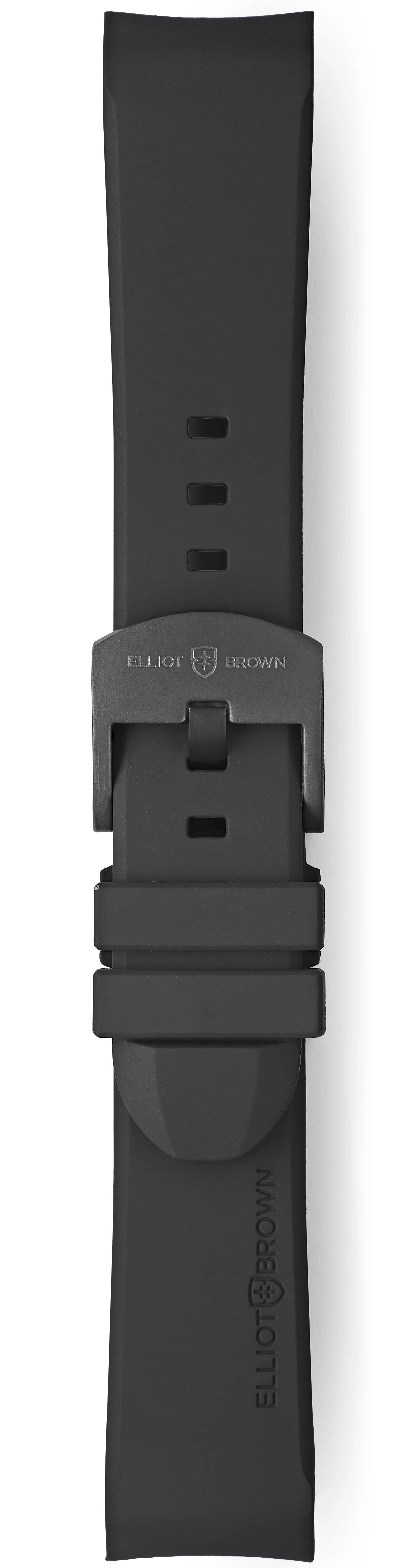 Elliot Brown Strap Leather 22mm Dark Grey Gunmetal Tongue Buckle