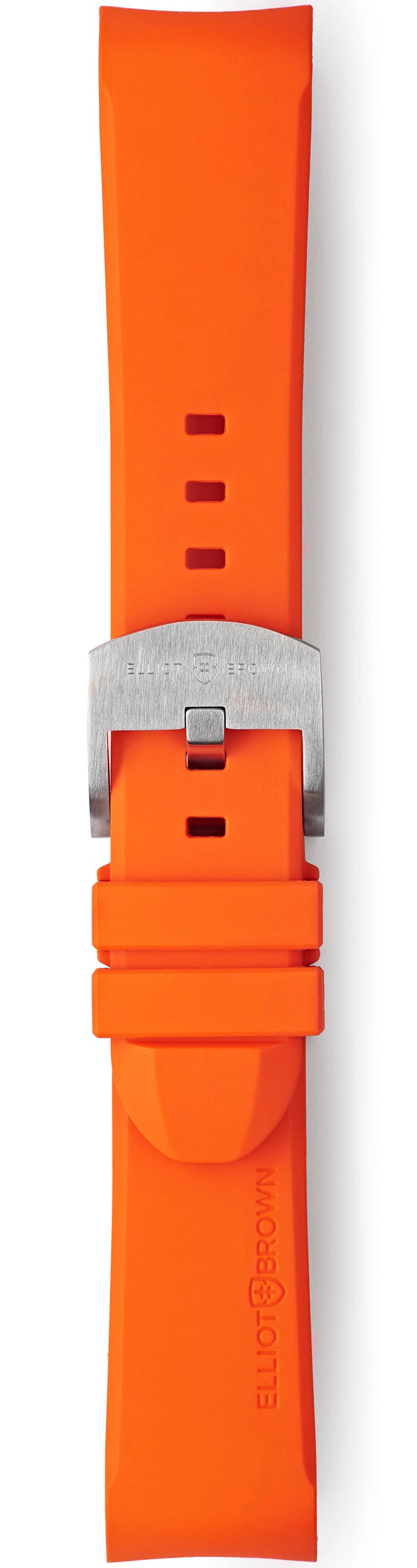 Elliot Brown Strap Leather 22mm Orange Gunmetal Tongue Buckle