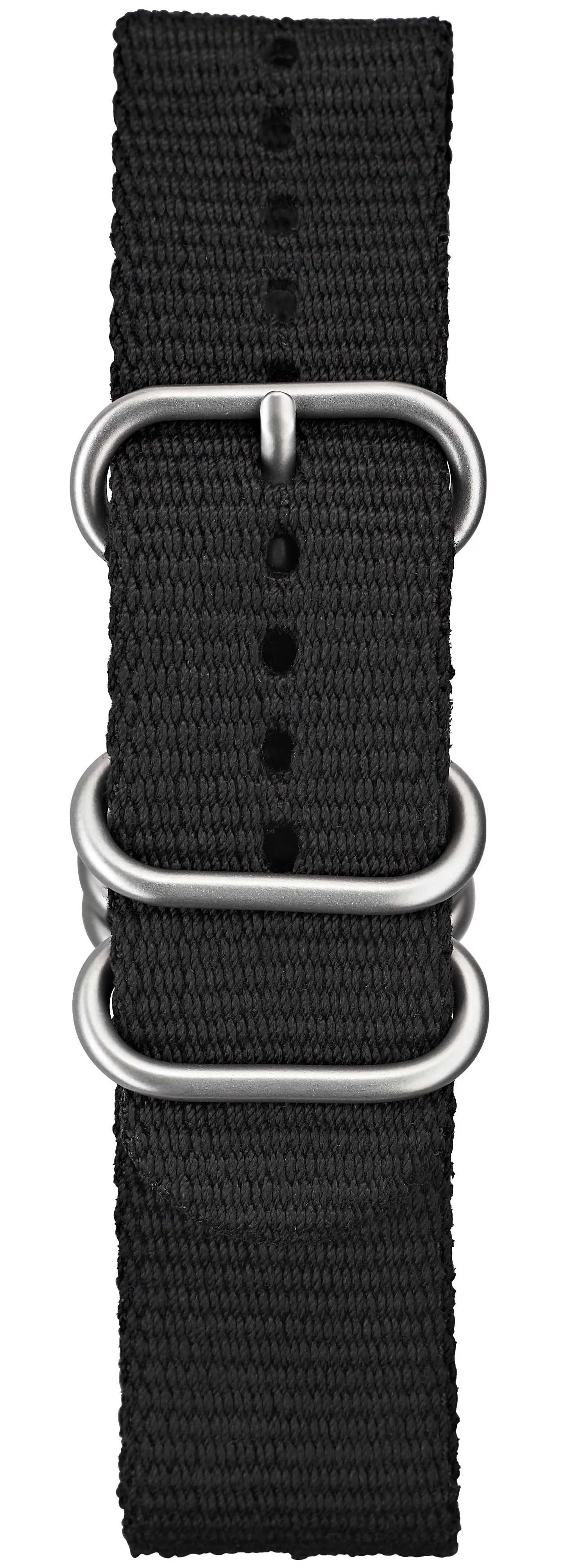 Elliot Brown Strap Nylon 22mm Black Ballistic Brushed Hardware