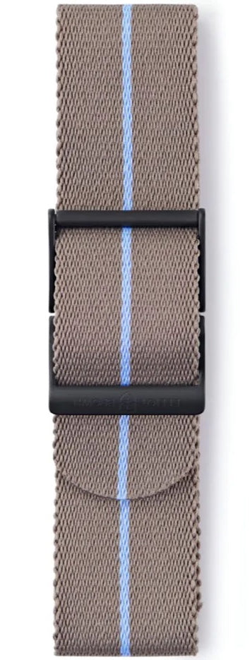 Elliot Brown Strap Webbing 22mm Desert Brown Blue Stripe