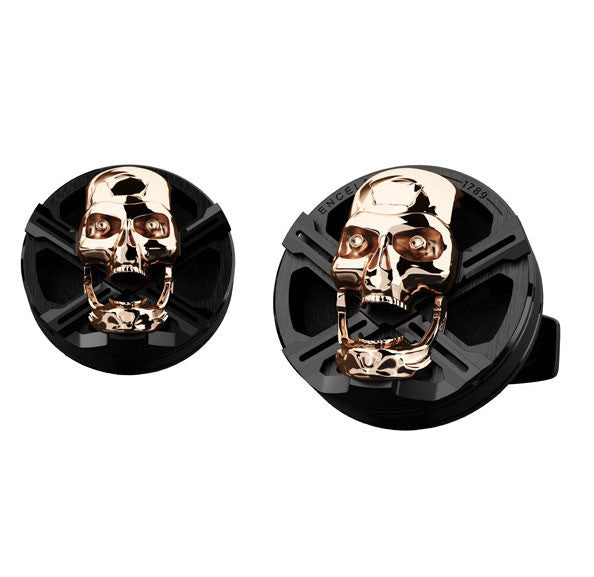 Encelade 1789 Skull Cufflinks - Gold
