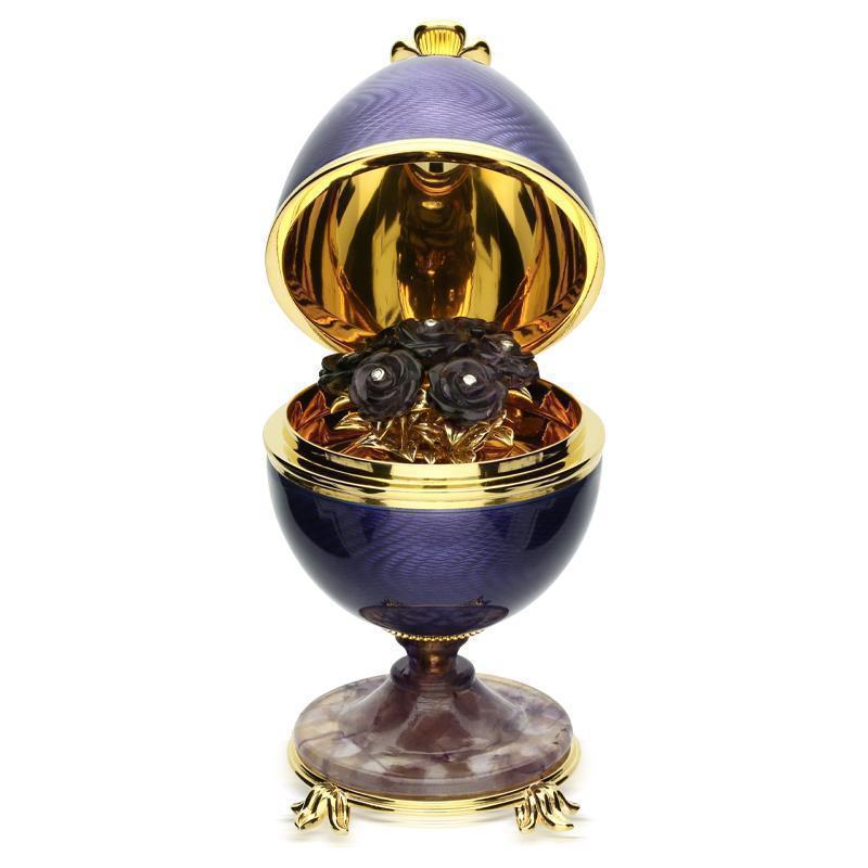 Faberge 18ct Yellow Gold Vermeil Blue John Diamond Objet Limited Edition - Yellow Gold