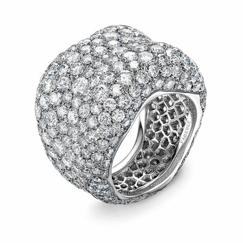 Faberge Emotion 18ct White Gold Diamond Ring - 53