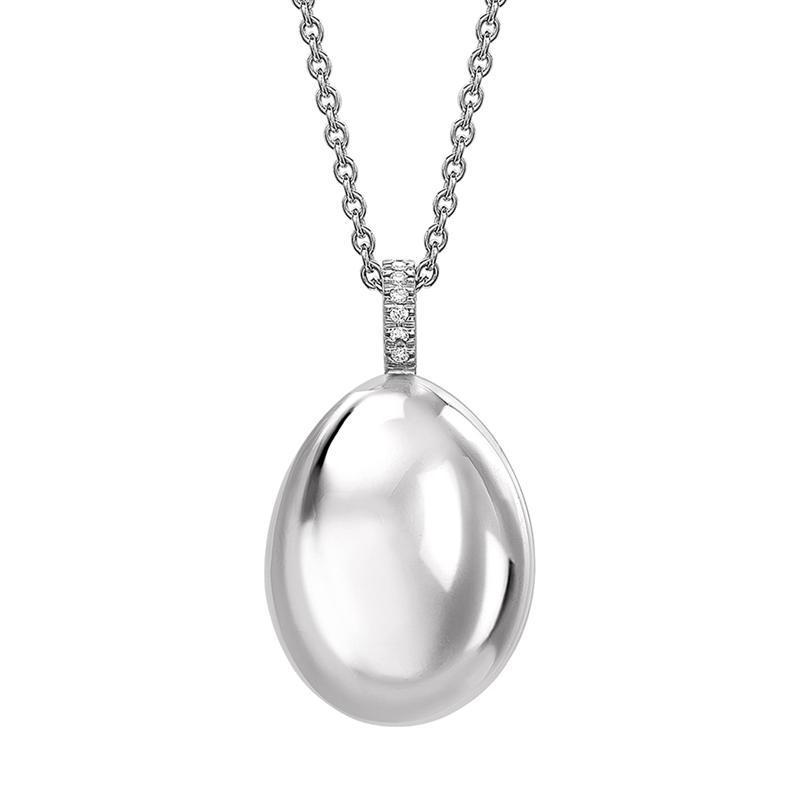 Faberge Essence 18ct White Gold Diamond Pendant - White Gold