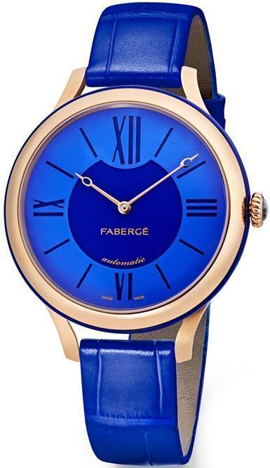 Faberge Flirt 18ct Rose Gold Blue Dial