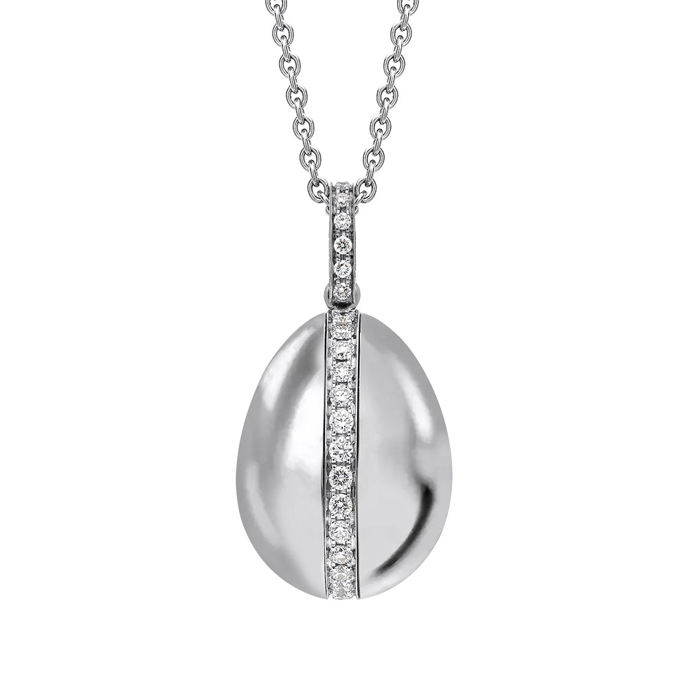 Faberge Heritage 18ct White Gold 0.18ct Diamond Egg Pendant Exclusive Edition - White Gold