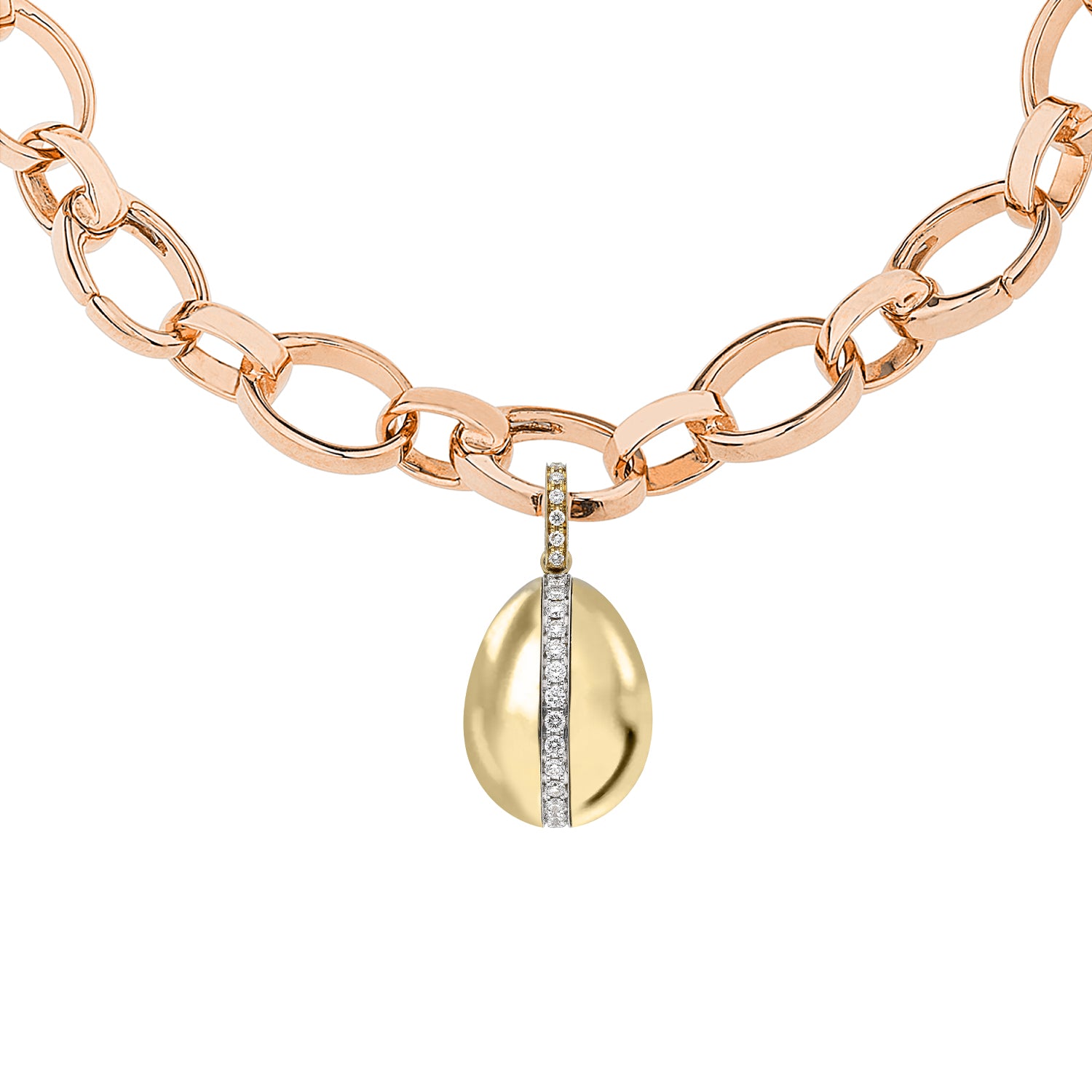 Faberge Heritage 18ct Yellow Gold 0.18ct Diamond Egg Charm Exclusive Edition - Yellow Gold