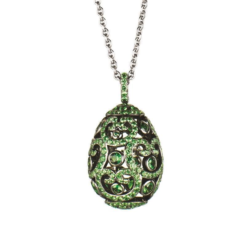 Faberge Imperial Imperatrice 2.51ct Tsavorite Pendant D - Silver