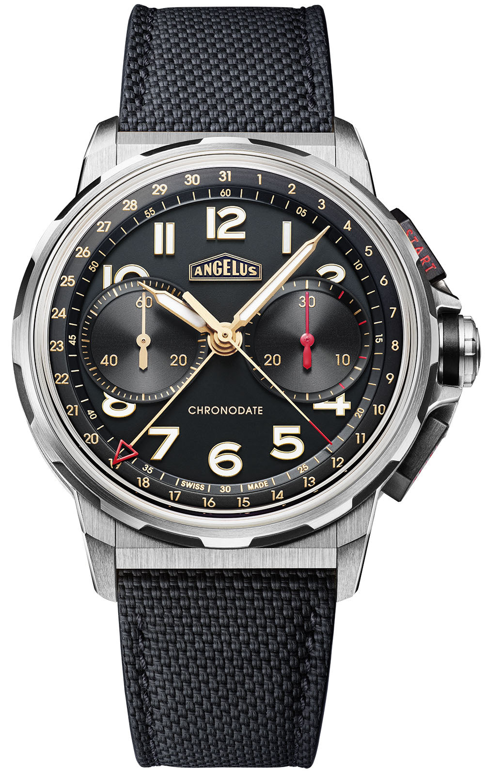 Angelus Chronodate Titanium Black Rubber