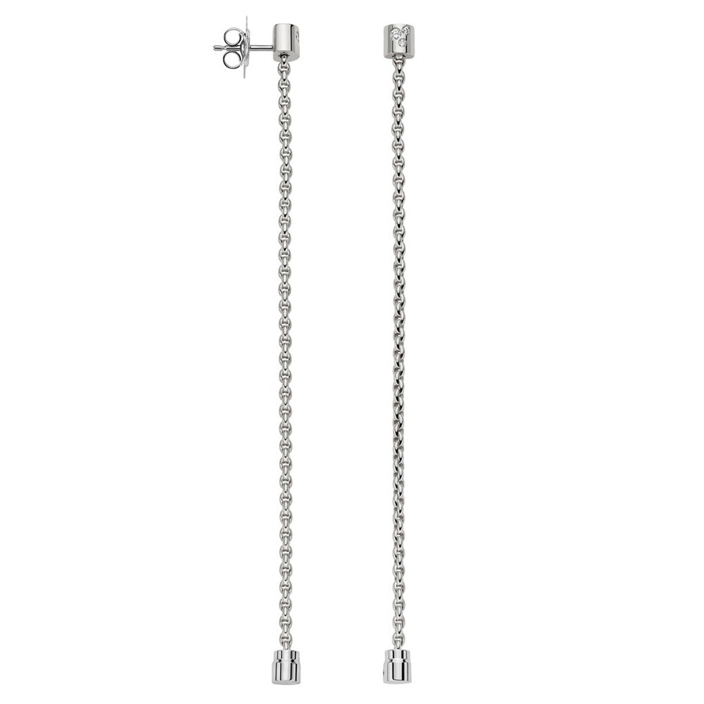 Fope Aria 18ct White Gold 0.09ct Diamond Interchangable Earrings - Gold