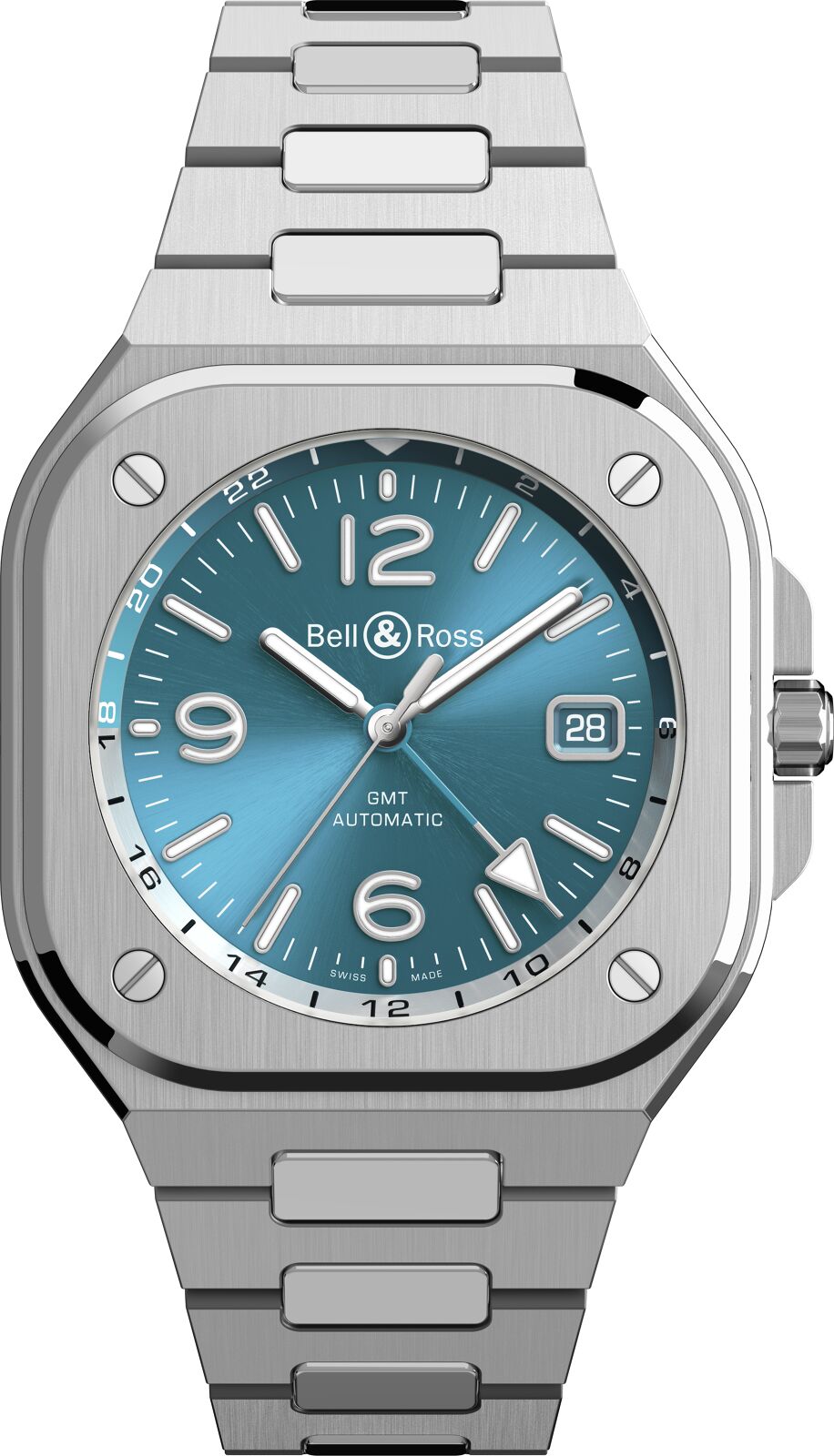 Bell & Ross Br 05 Gmt Sky Blue Bracelet