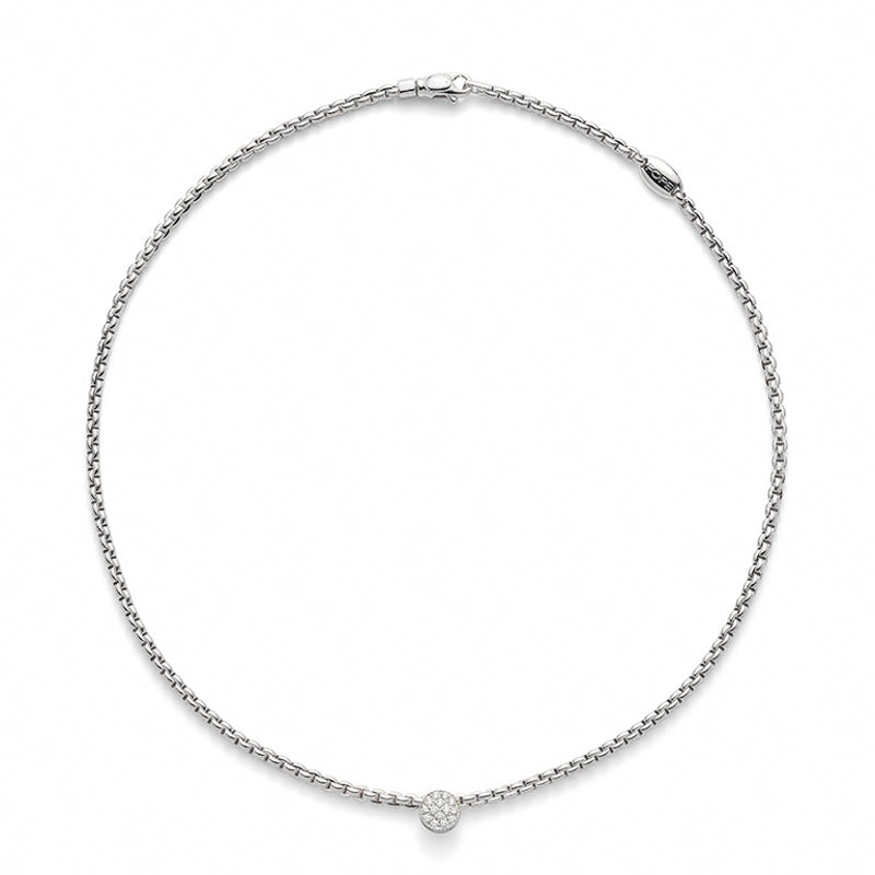 Fope Eka 18ct White Gold 0.22ct Diamond Necklace - 90cm