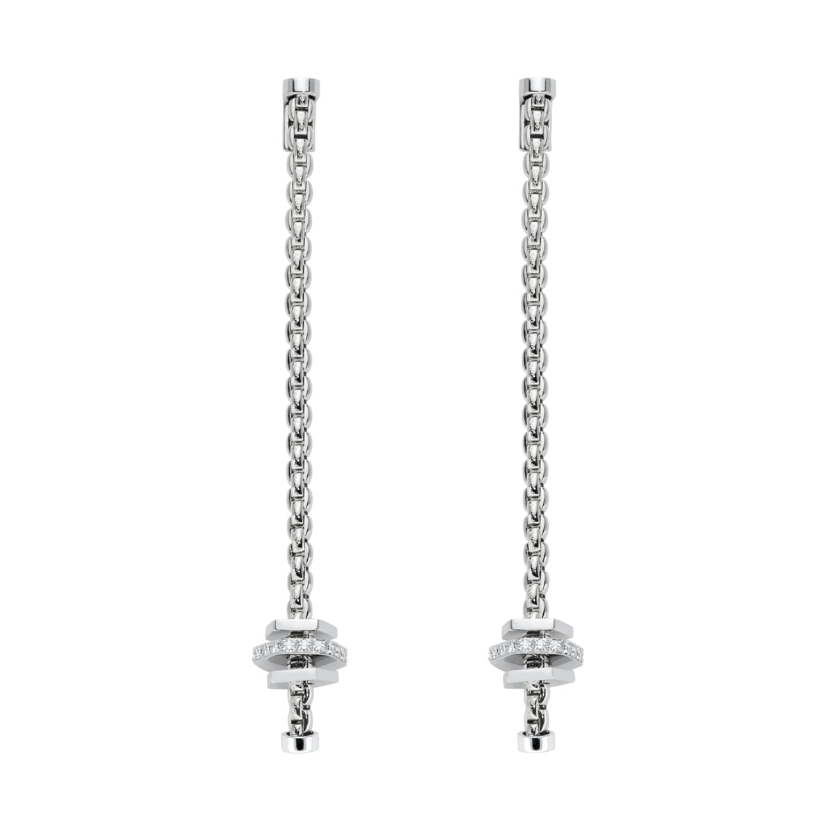 Fope Eka 18ct White Gold 0.30ct Diamond Drop Earrings