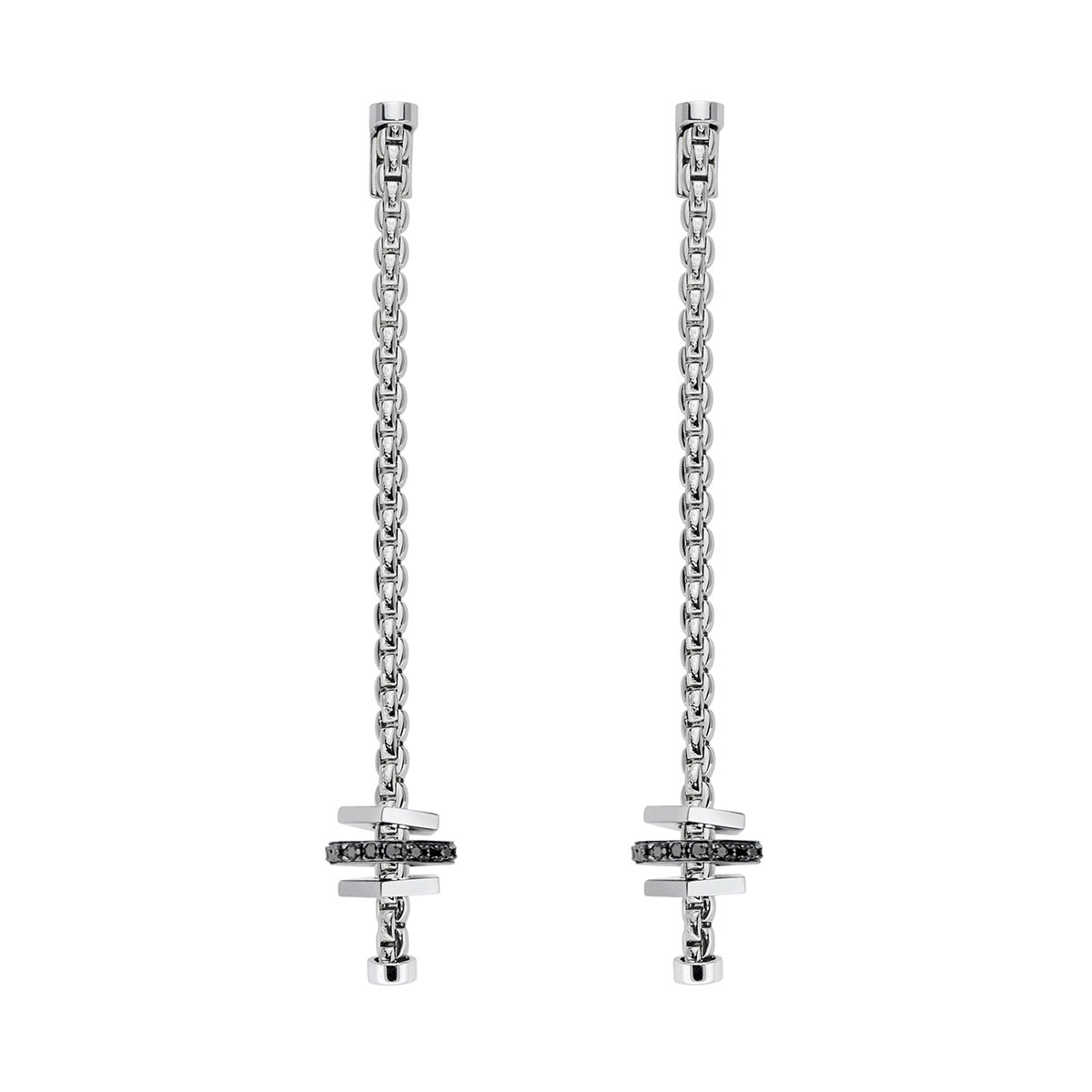 Fope Eka 18ct White Gold 0.32ct Black Diamond Drop Earrings