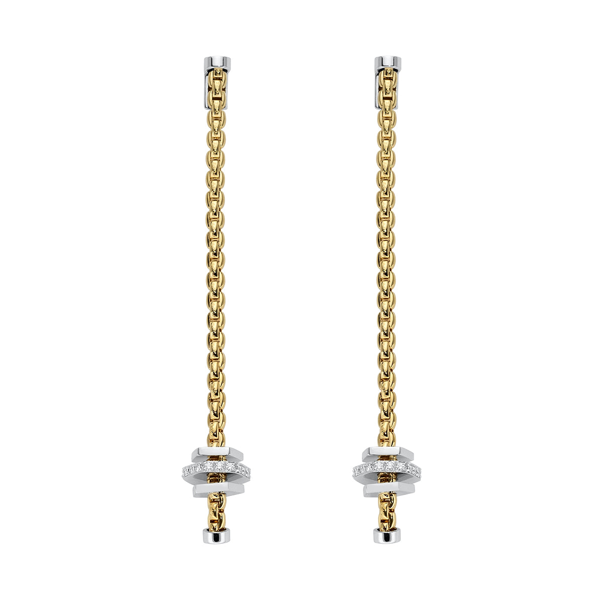 Fope Eka 18ct Yellow Gold 0.30ct Diamond Drop Earrings