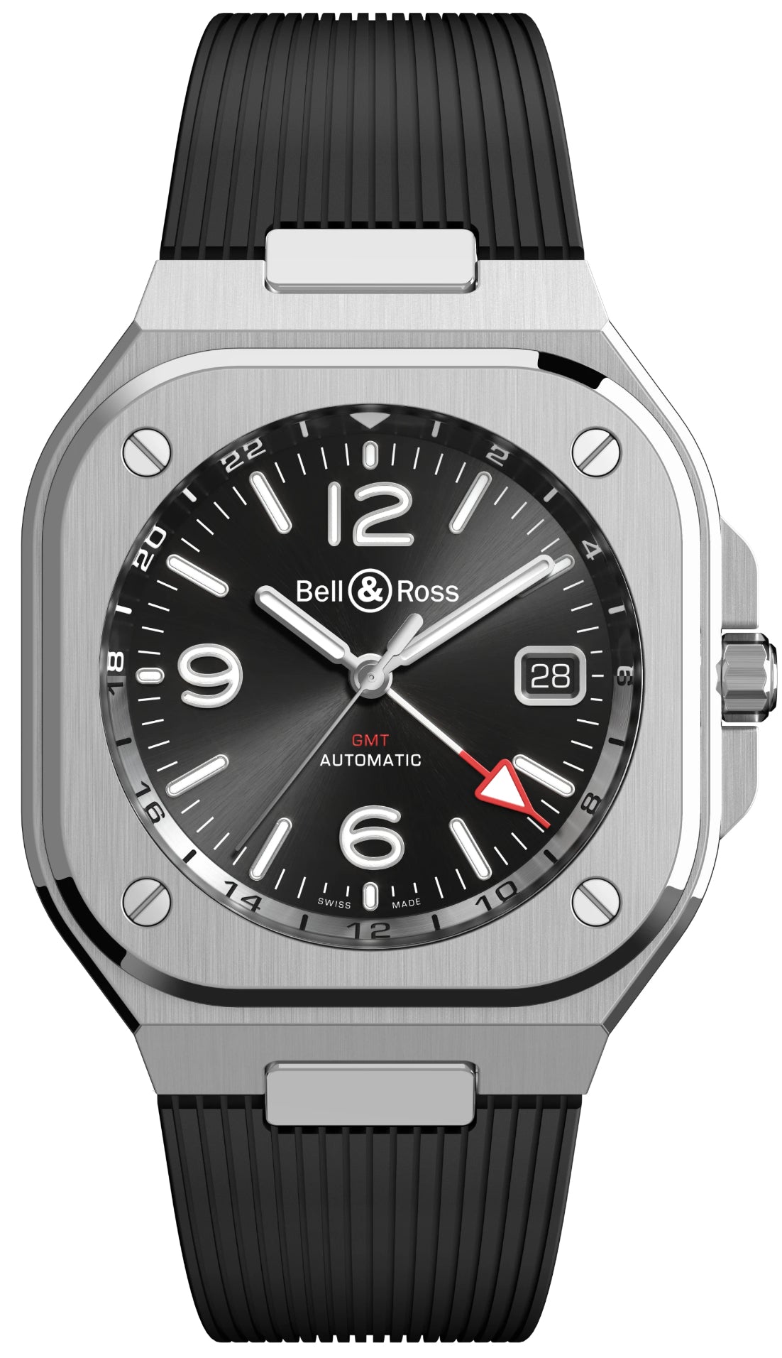 Bell & Ross Br05 Gmt Black Steel Rubber