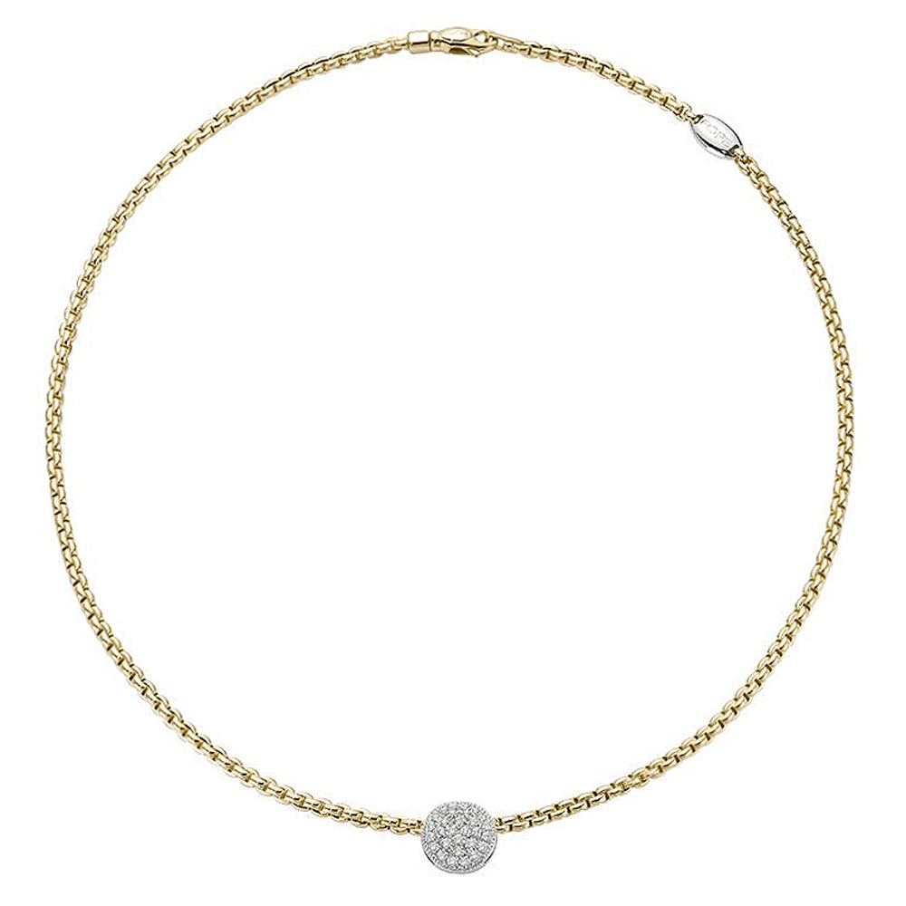 Fope Eka 18ct Yellow Gold 0.45ct Diamond Necklace