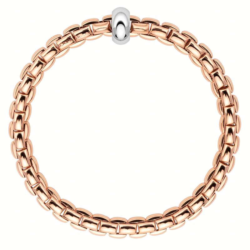 Fope Eka Anniversario 18ct Rose And White Gold Bracelet - S