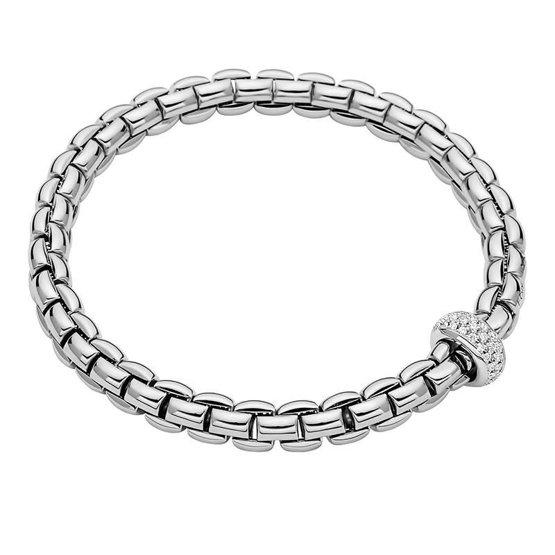 Fope Eka Anniversario 18ct White Gold 0.40ct Diamond Bracelet - S