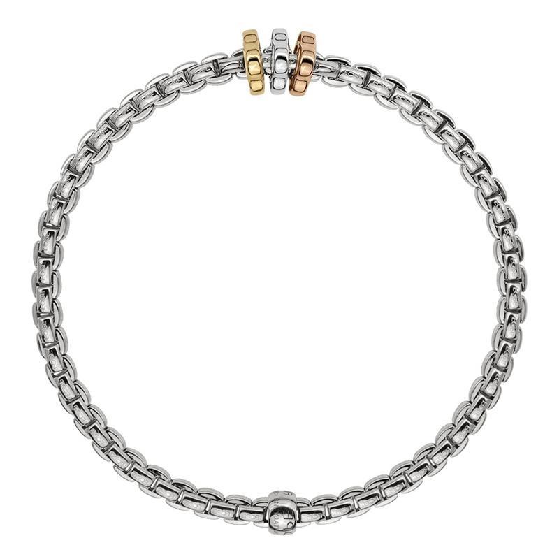 Fope Eka Tiny 18ct White Gold Bracelet - S